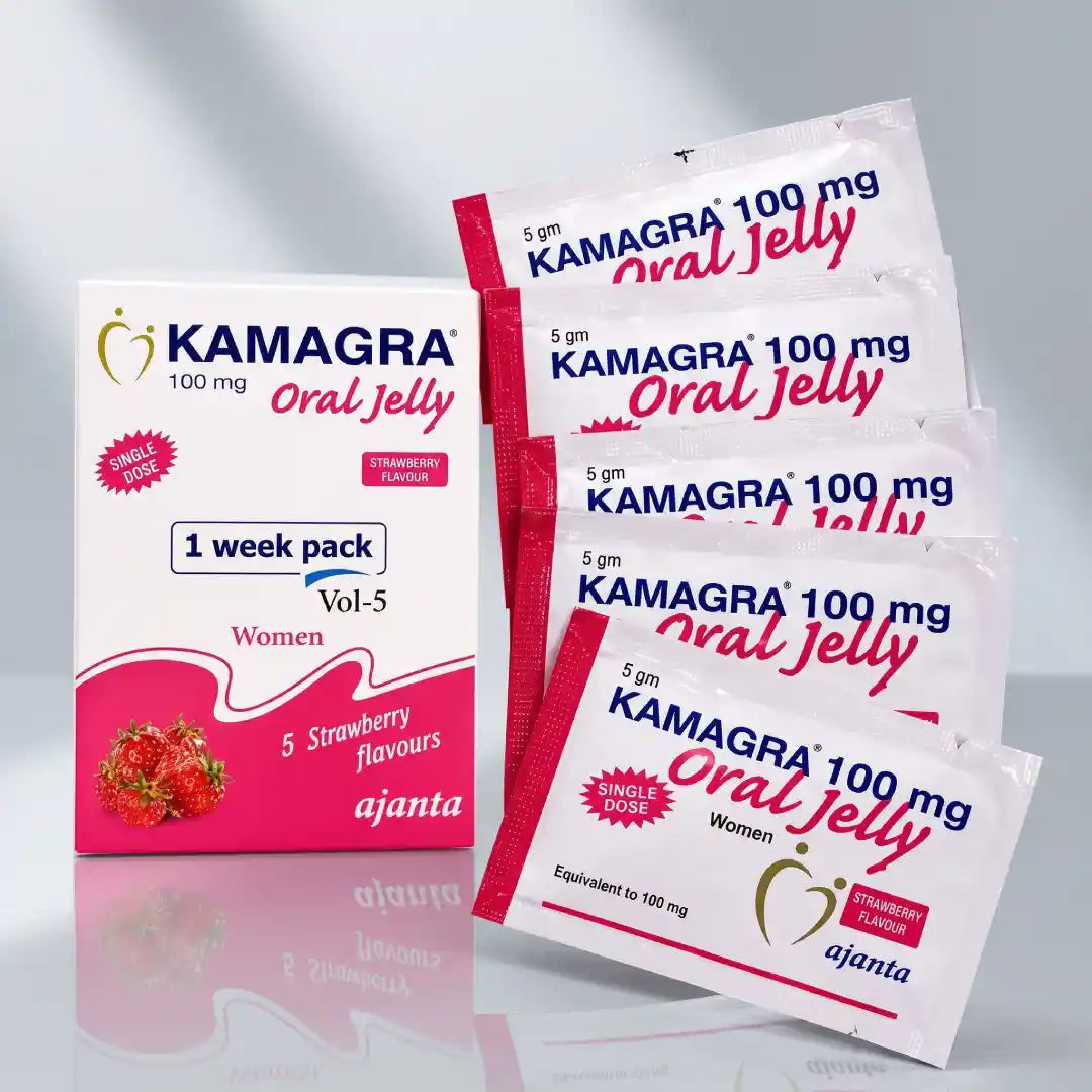 Kamagra Oral Jelly Women 100 mg (braškių skonio)